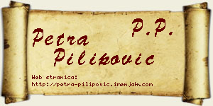 Petra Pilipović vizit kartica